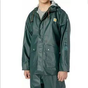 Carhartt Mens Loose Fit Waterproof Rainstorm Heavyweight Hooded Jacket Coat